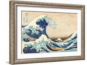 The Great Wave off Kanagawa-Katsushika Hokusai-Framed Art Print
