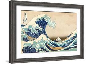 The Great Wave off Kanagawa-Katsushika Hokusai-Framed Art Print