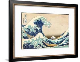The Great Wave off Kanagawa-Katsushika Hokusai-Framed Art Print