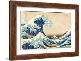 The Great Wave off Kanagawa-Katsushika Hokusai-Framed Art Print