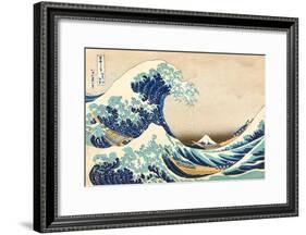 The Great Wave off Kanagawa-Katsushika Hokusai-Framed Art Print