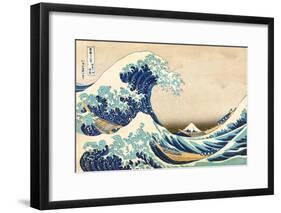 The Great Wave off Kanagawa-Katsushika Hokusai-Framed Art Print