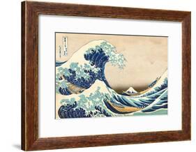 The Great Wave off Kanagawa-Katsushika Hokusai-Framed Art Print