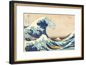 The Great Wave off Kanagawa-Katsushika Hokusai-Framed Art Print