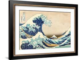 The Great Wave off Kanagawa-Katsushika Hokusai-Framed Art Print