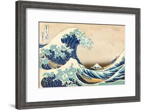 The Great Wave off Kanagawa-Katsushika Hokusai-Framed Art Print