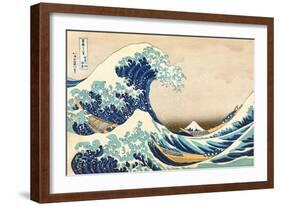 The Great Wave off Kanagawa-Katsushika Hokusai-Framed Art Print