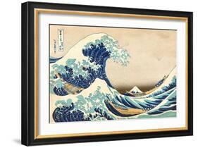 The Great Wave off Kanagawa-Katsushika Hokusai-Framed Art Print