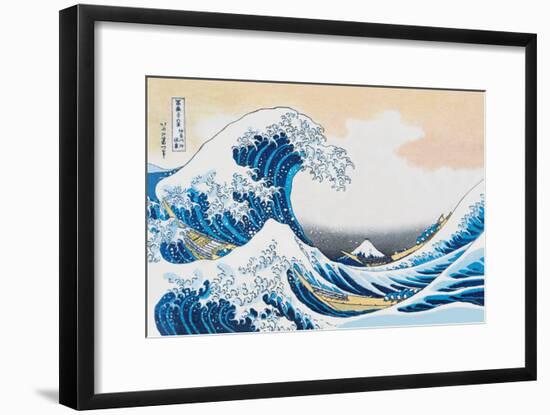 The Great Wave Off Kanagawa-Katsushika Hokusai-Framed Art Print