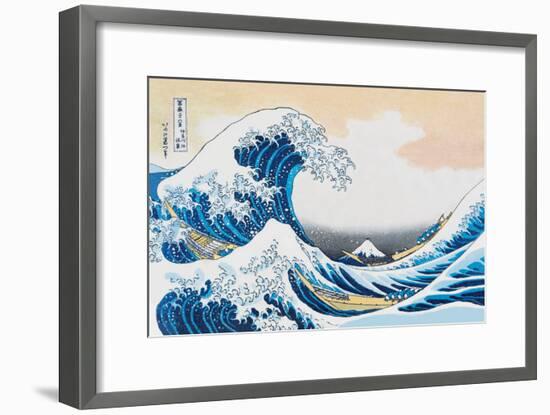 The Great Wave Off Kanagawa-Katsushika Hokusai-Framed Art Print