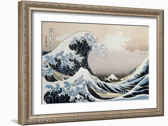 'The Great Wave off the Coast of Kanagawa', c1829-c1831-Hokusai-Framed Giclee Print