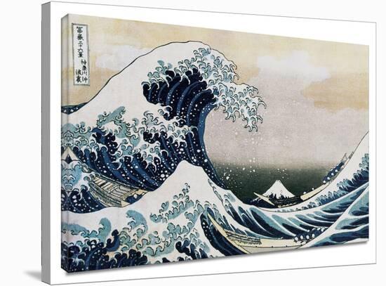 The Great Wave-Katsushika Hokusai-Stretched Canvas Print