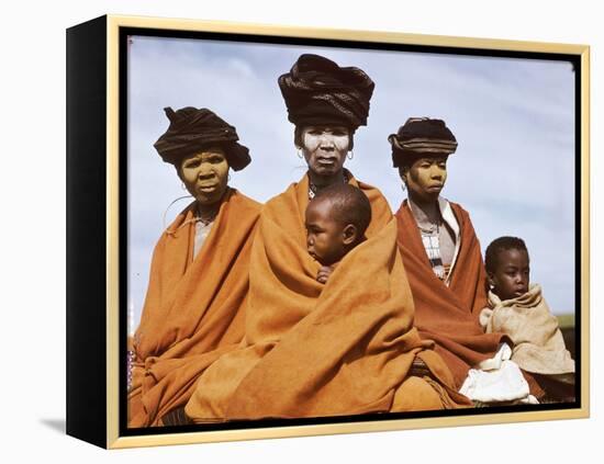 The Great Wife of a Tembu Chief and Son, Transkeian Native Territories, Africa 1950-Margaret Bourke-White-Framed Premier Image Canvas