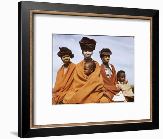The Great Wife of a Tembu Chief and Son, Transkeian Native Territories, Africa 1950-Margaret Bourke-White-Framed Premium Photographic Print