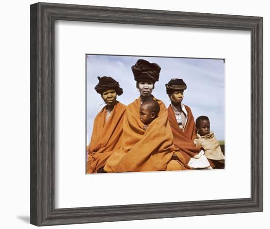 The Great Wife of a Tembu Chief and Son, Transkeian Native Territories, Africa 1950-Margaret Bourke-White-Framed Premium Photographic Print