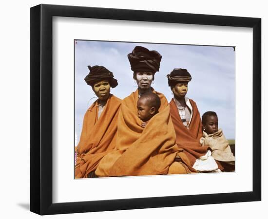 The Great Wife of a Tembu Chief and Son, Transkeian Native Territories, Africa 1950-Margaret Bourke-White-Framed Photographic Print