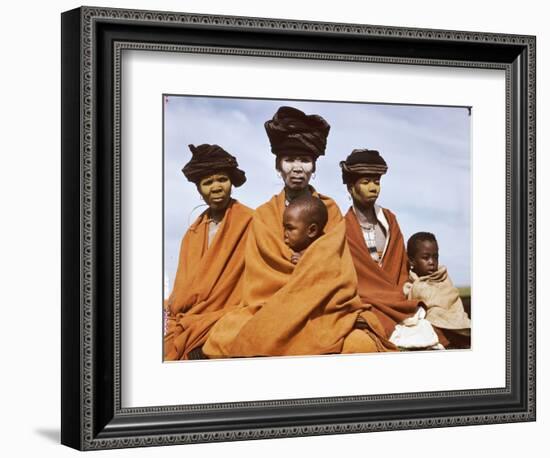 The Great Wife of a Tembu Chief and Son, Transkeian Native Territories, Africa 1950-Margaret Bourke-White-Framed Photographic Print