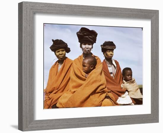 The Great Wife of a Tembu Chief and Son, Transkeian Native Territories, Africa 1950-Margaret Bourke-White-Framed Photographic Print