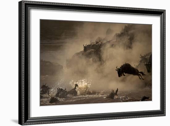 The Great Wildebeest Migration-Adrian Wray-Framed Photographic Print