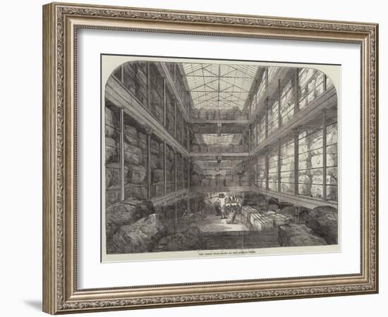 The Great Wool-Floor at the London Docks-null-Framed Giclee Print