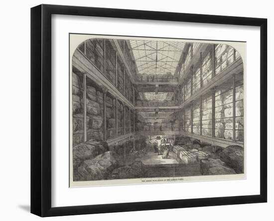 The Great Wool-Floor at the London Docks-null-Framed Giclee Print