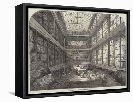 The Great Wool-Floor at the London Docks-null-Framed Premier Image Canvas