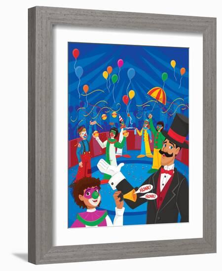 The Greatest Clowns in Town - Jack & Jill-Scott Burroughs-Framed Giclee Print