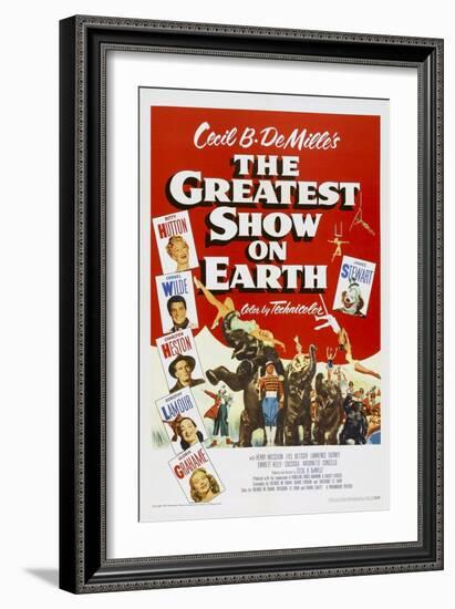 The Greatest Show on Earth, 1952-null-Framed Art Print