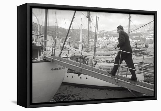 The Greek Billionaire Shipowner Aristotle Onassis-Carlo Bavagnoli-Framed Premier Image Canvas