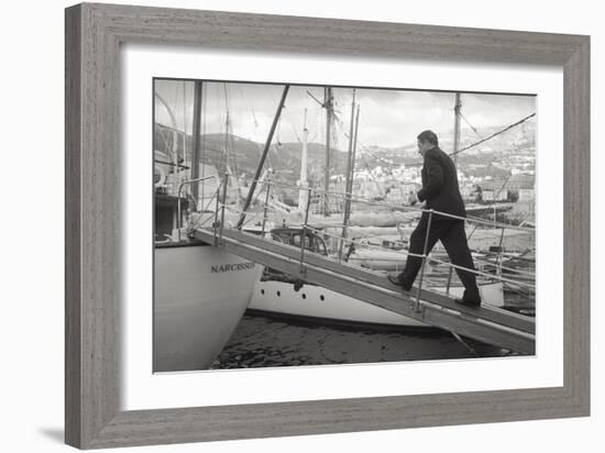 The Greek Billionaire Shipowner Aristotle Onassis-Carlo Bavagnoli-Framed Giclee Print