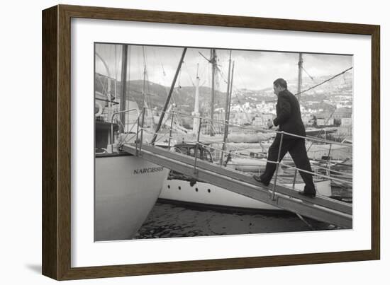 The Greek Billionaire Shipowner Aristotle Onassis-Carlo Bavagnoli-Framed Giclee Print