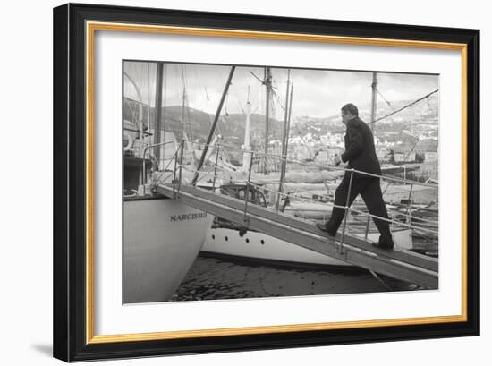 The Greek Billionaire Shipowner Aristotle Onassis-Carlo Bavagnoli-Framed Giclee Print