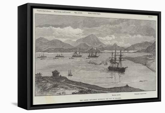 The Greek Squadron Entering the Bay of Salamis-null-Framed Premier Image Canvas