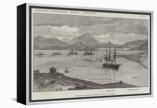 The Greek Squadron Entering the Bay of Salamis-null-Framed Premier Image Canvas