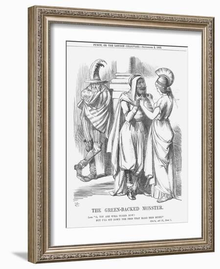 The Green-Backed Monster, 1865-John Tenniel-Framed Giclee Print