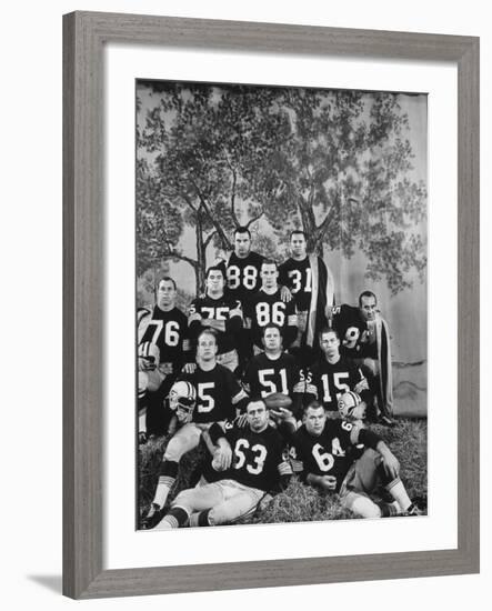 The Green Bay Packers, the 1961 NFL Champions, Posing for a Team Picture-George Silk-Framed Premium Photographic Print