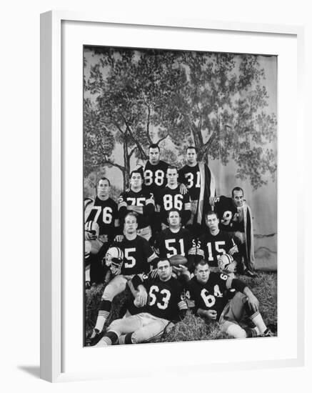 The Green Bay Packers, the 1961 NFL Champions, Posing for a Team Picture-George Silk-Framed Premium Photographic Print