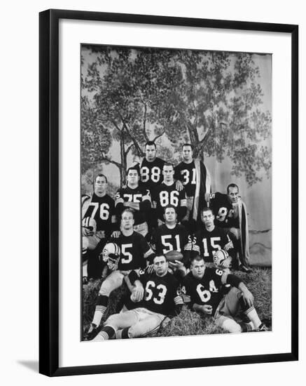 The Green Bay Packers, the 1961 NFL Champions, Posing for a Team Picture-George Silk-Framed Premium Photographic Print