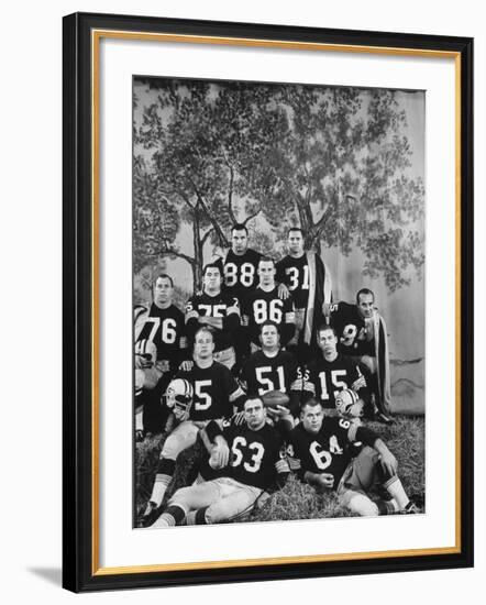 The Green Bay Packers, the 1961 NFL Champions, Posing for a Team Picture-George Silk-Framed Premium Photographic Print