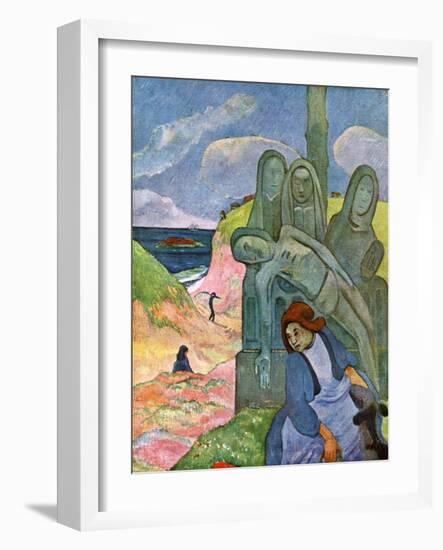 The Green Christ, 1889-Paul Gauguin-Framed Giclee Print