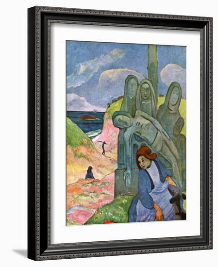 The Green Christ, 1889-Paul Gauguin-Framed Giclee Print