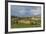 The green fields of countryside around the medieval hill town of Recanati, Marche, Italy-Roberto Moiola-Framed Photographic Print