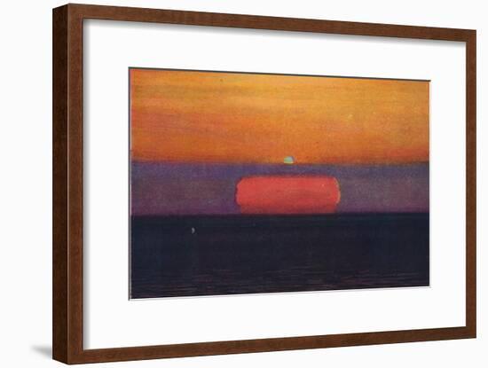 'The Green Flash at Sunset, Rarest Prismatic Colour Refracted by the Atmosphere', c1935-Unknown-Framed Giclee Print