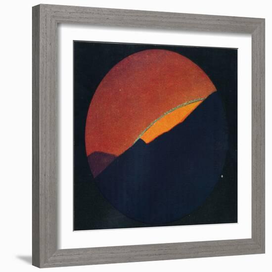 'The Green Flash at Sunset, Rarest Prismatic Colour Refracted by the Atmosphere', c1935-Unknown-Framed Giclee Print