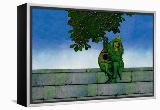 The Green Jester-Maxfield Parrish-Framed Stretched Canvas