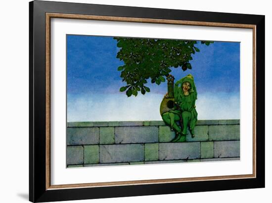 The Green Jester-Maxfield Parrish-Framed Art Print