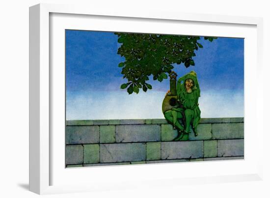 The Green Jester-Maxfield Parrish-Framed Art Print