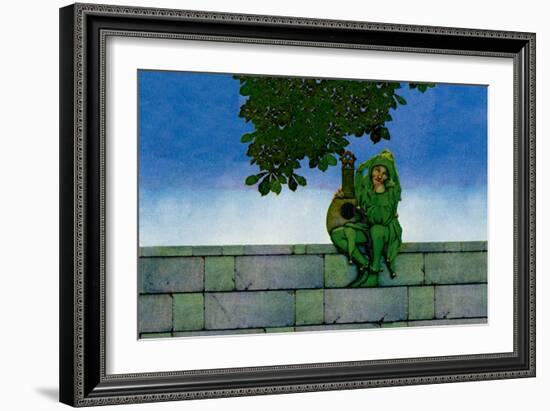 The Green Jester-Maxfield Parrish-Framed Art Print