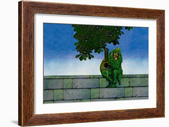 The Green Jester-Maxfield Parrish-Framed Art Print