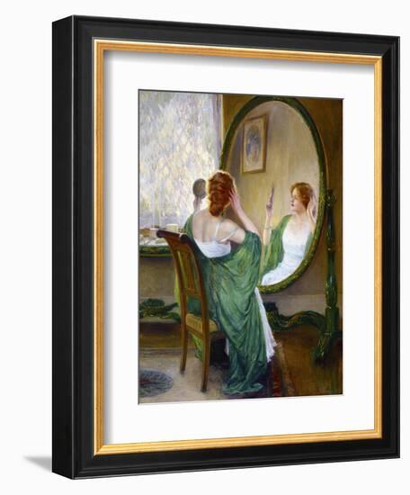 The Green Mirror-Guy Rose-Framed Art Print